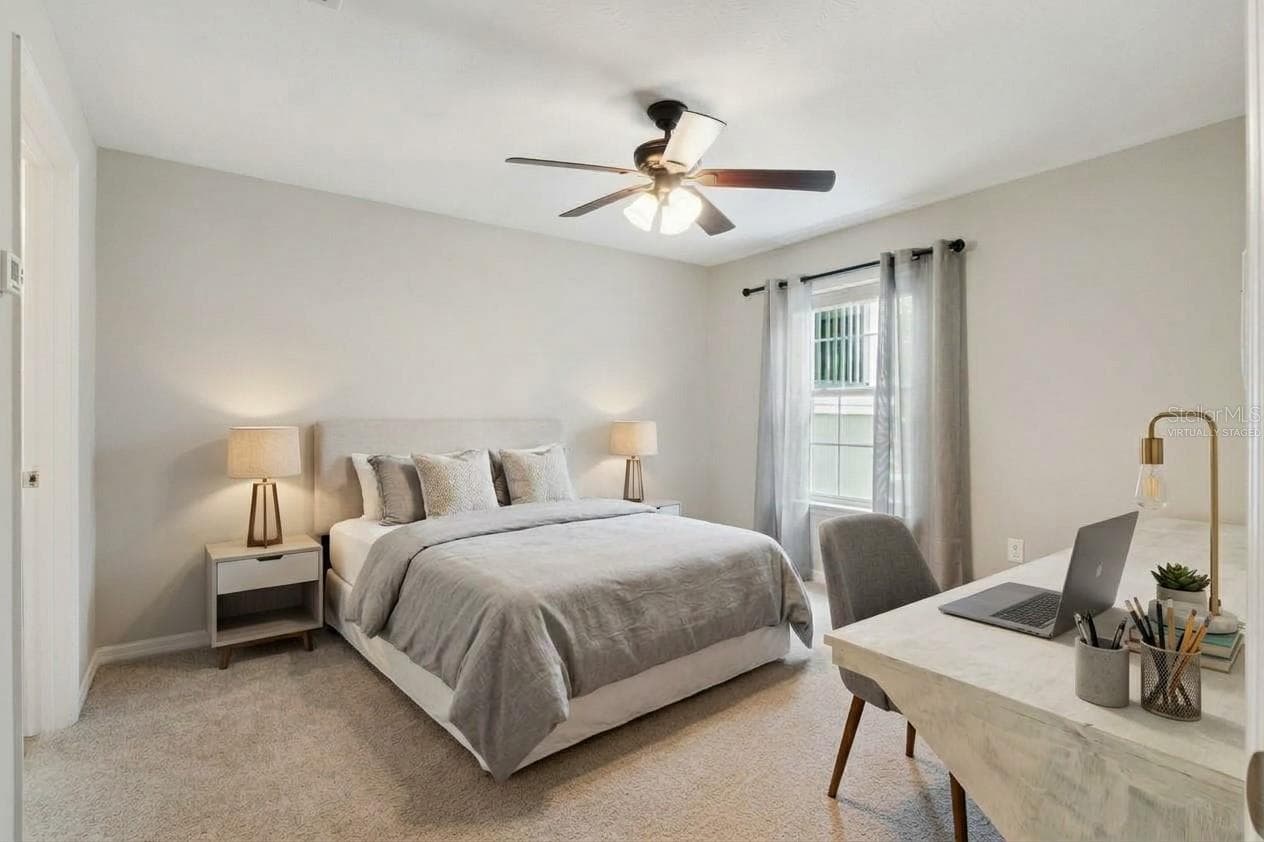 Virtually Staged Bedroom 3 - 1436 WINTER WHARF LN, WINTER SPRINGS