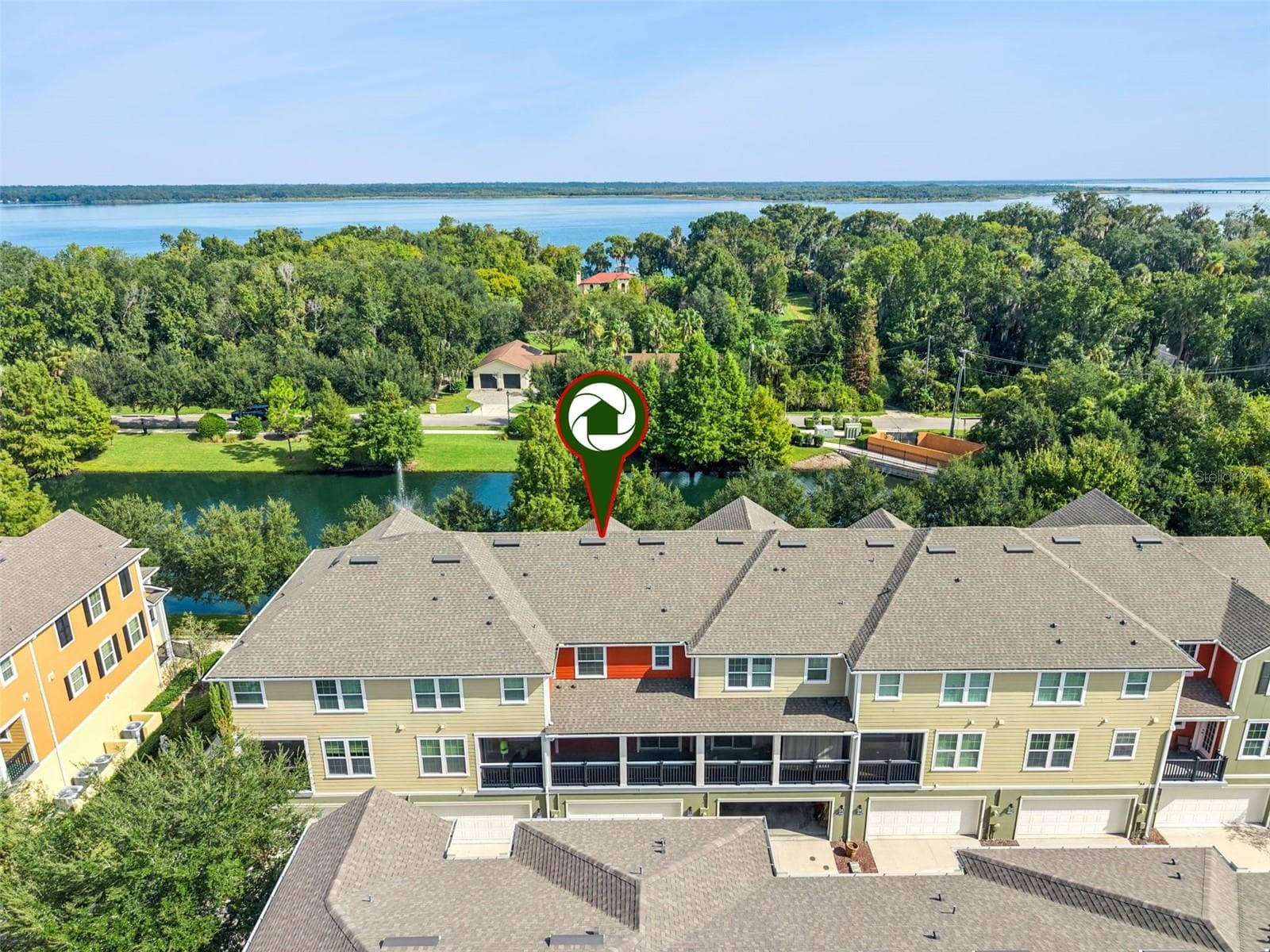 Back of Building and Lake Jessup in the distance. - 1436 WINTER WHARF LN, WINTER SPRINGS