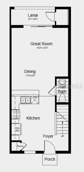 Floor 1 ~ Additional highlights include: updated tile in the main floor living areas, quartz countertops, and window blinds throughout the home - 10649 ORBIT TER, SARASOTA
