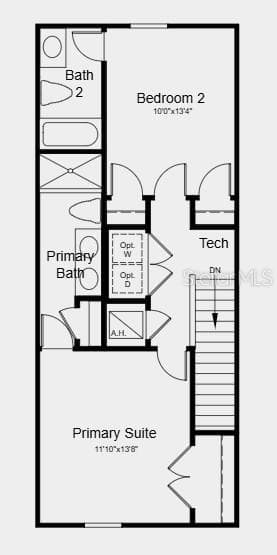 Floor 2 ~ Additional highlights include: updated tile in the main floor living areas, quartz countertops, and window blinds throughout the home - 10649 ORBIT TER, SARASOTA