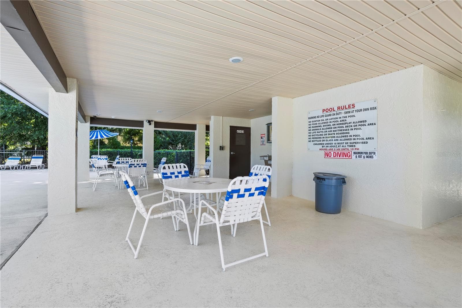 Pool bathrooms & sitting area - 167 CLEAR LAKE CIR, SANFORD