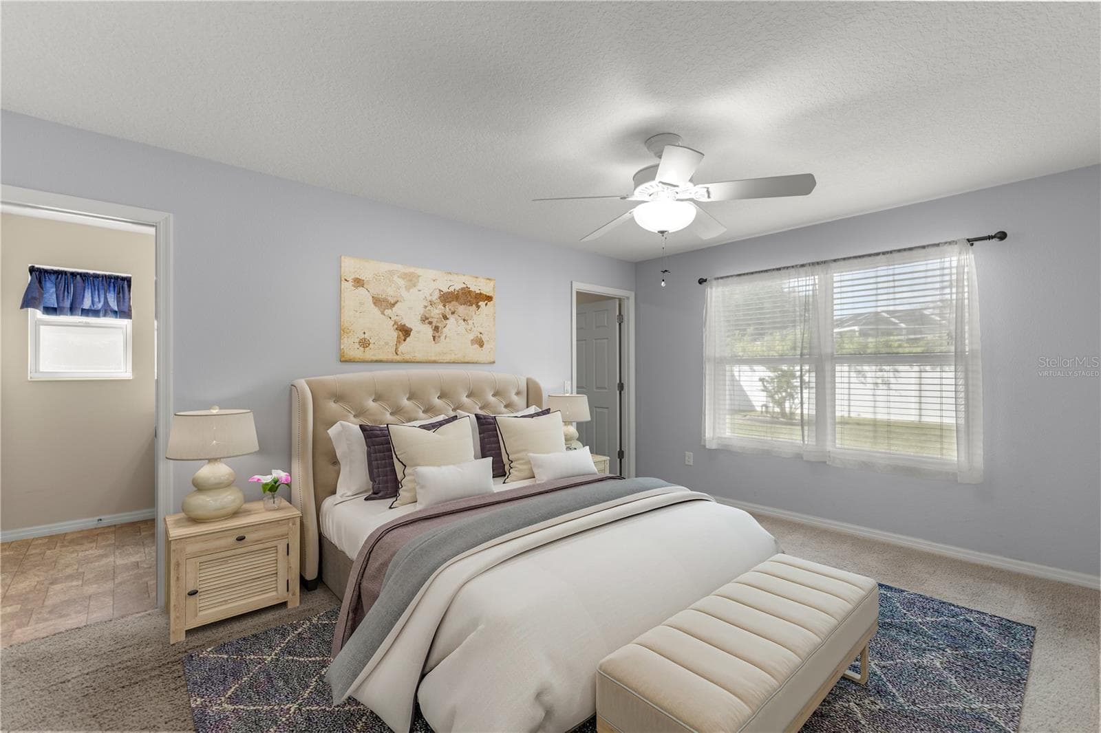 Primary Bedroom - Virtually Staged - 12166 NE 51ST CIR, OXFORD