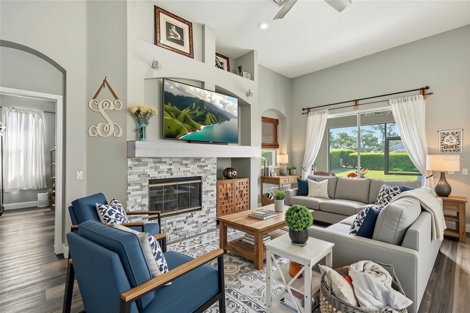 Virtually Staged Living Room - 3230 STONEBRIDGE TRL, VALRICO