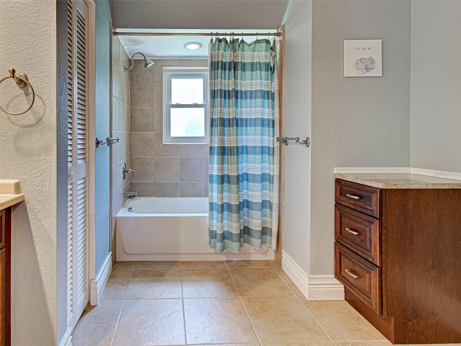 The guest bathroom has a tub/shower combination. - 23102 MADELYN AVE, PORT CHARLOTTE