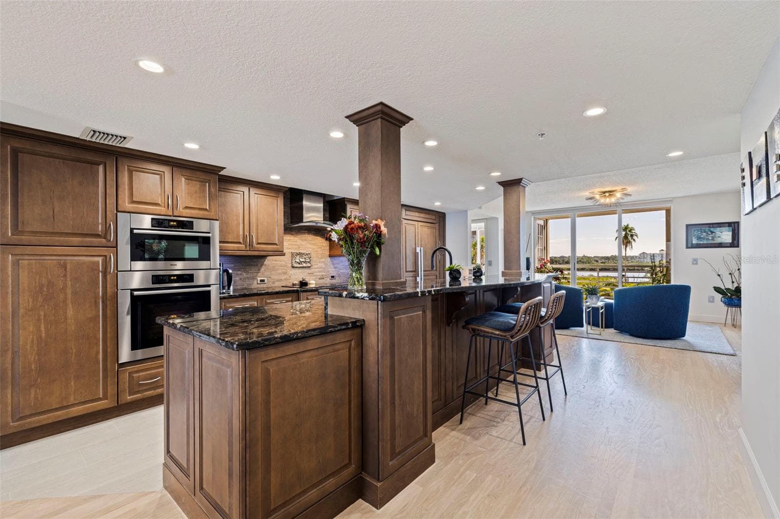 Chef's kitchen, breakfast bar, intercoastal view - 19616 GULF BLVD #302, INDIAN SHORES