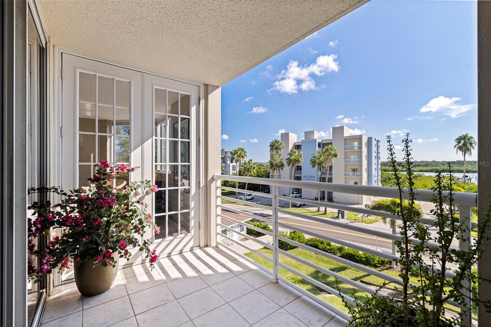 Front balcony overlooking the Intercoastal and Gulf Blvd. - 19616 GULF BLVD #302, INDIAN SHORES