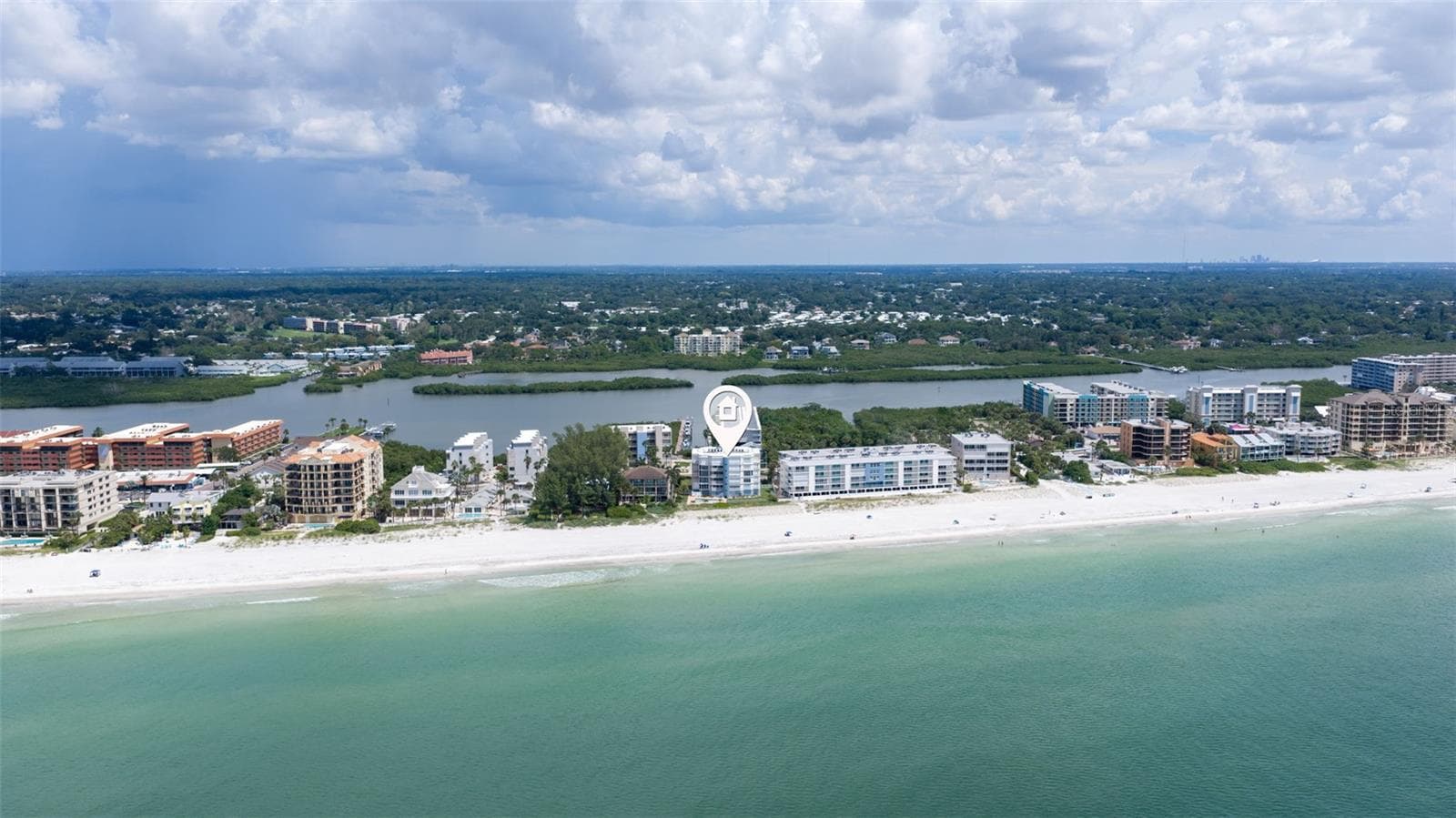 Aerial view of the building - 19616 GULF BLVD #302, INDIAN SHORES