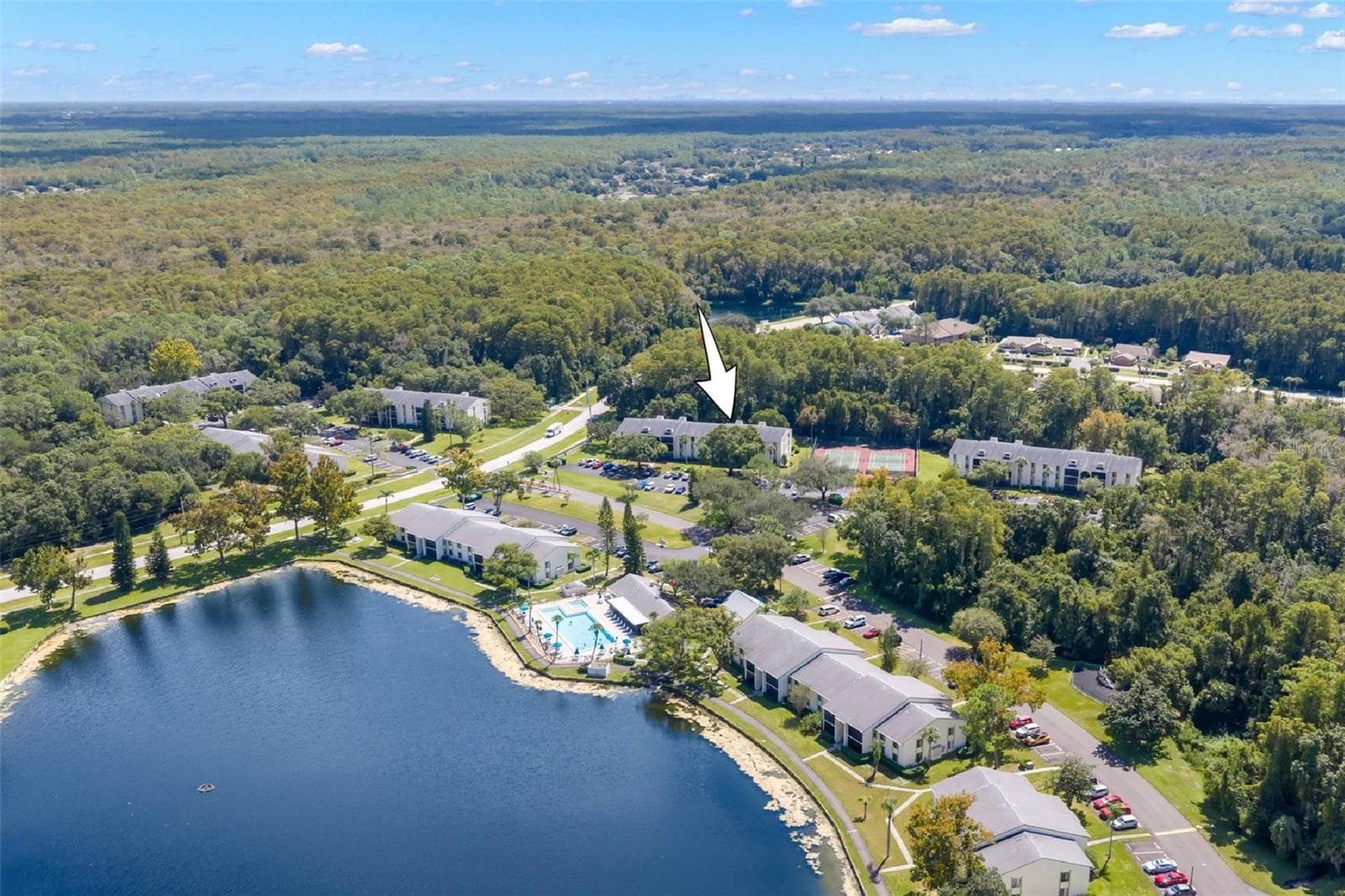 Aerial view - 3188 LAKE PINE WAY S #F1, TARPON SPRINGS