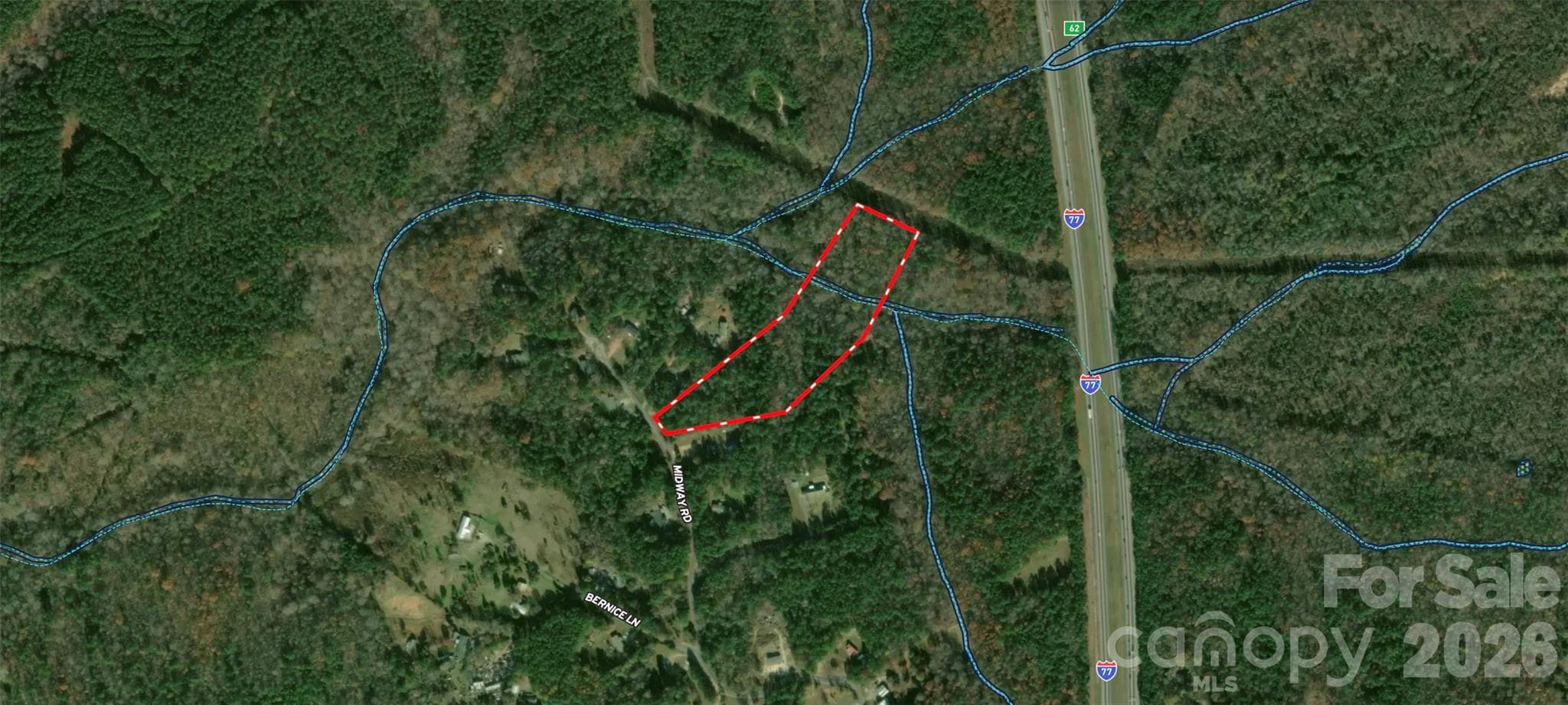 Creek Shown on Map - 552 Midway Road, Richburg