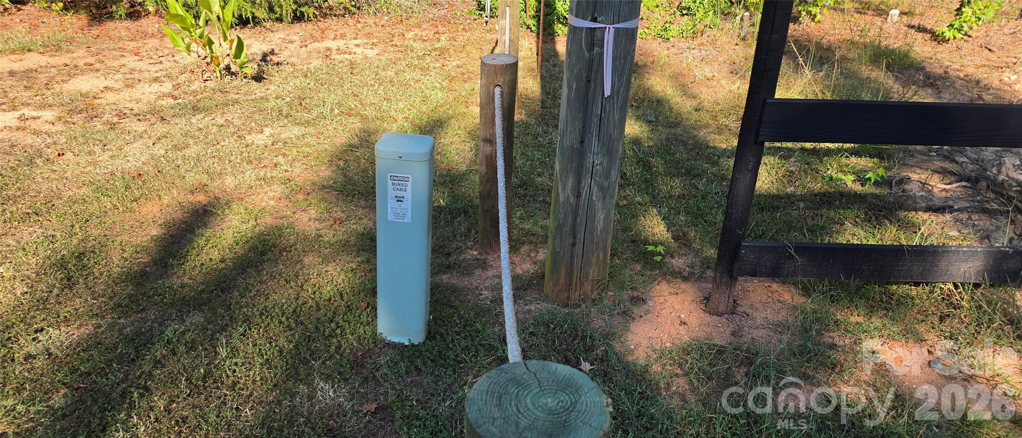 Power Pole and cable pedestal on front corner - 552 Midway Road, Richburg