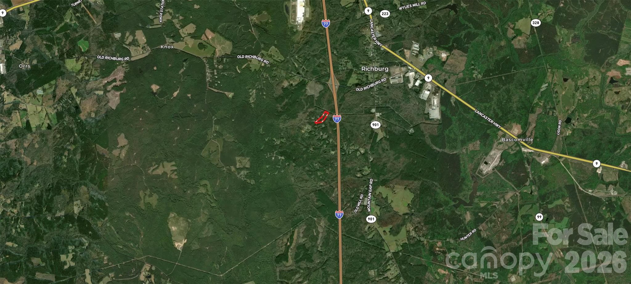 Zoomed out Location View - 552 Midway Road, Richburg