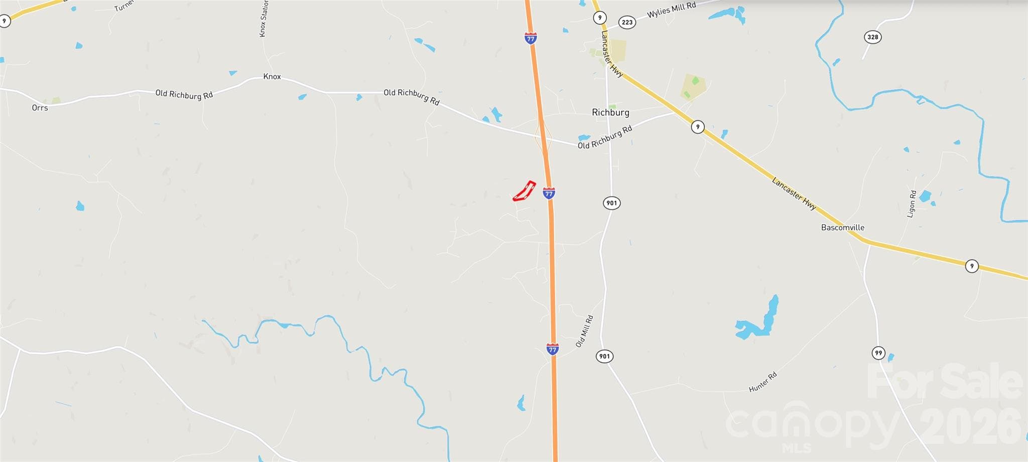 Location Map View - 552 Midway Road, Richburg
