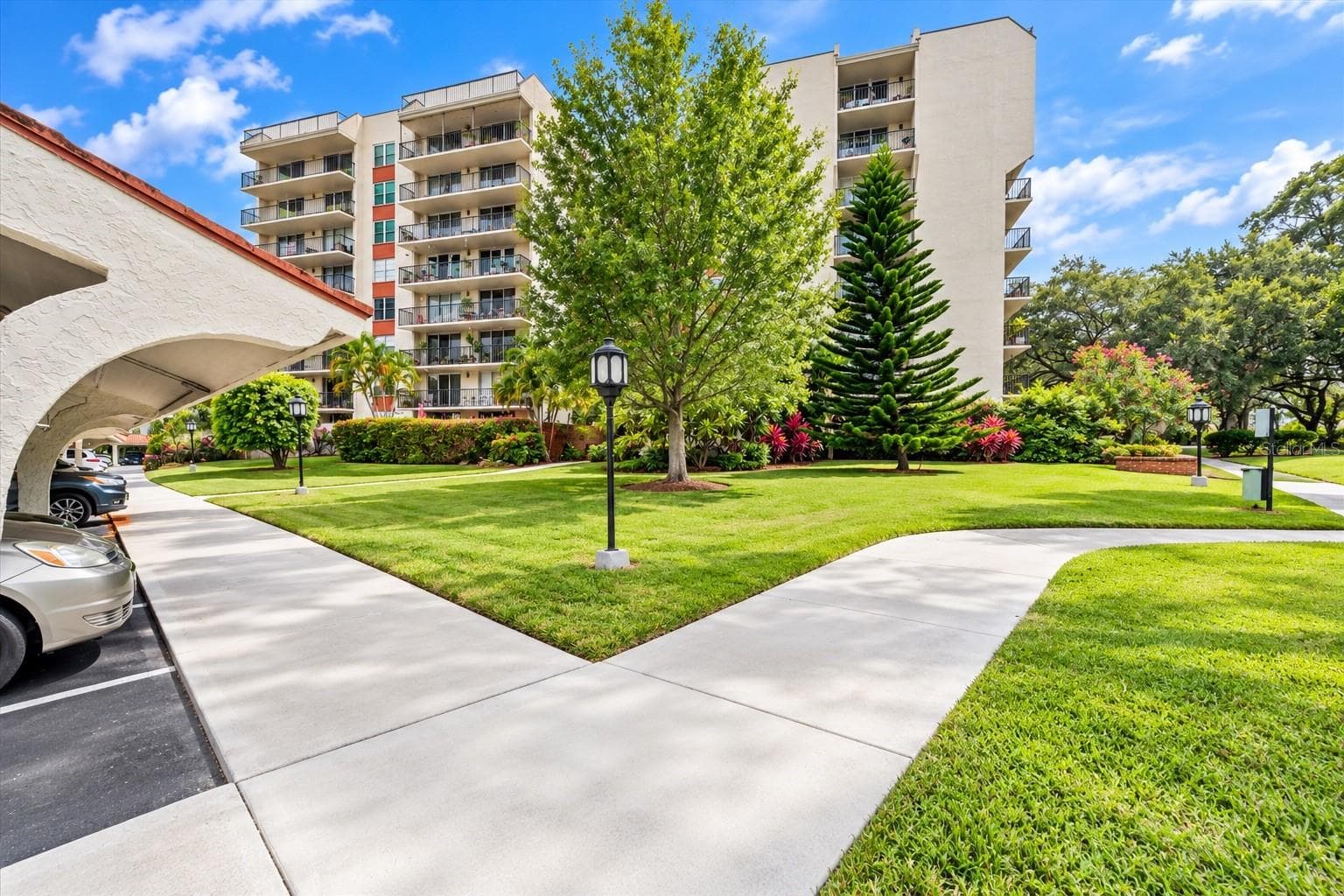 View of Seville Condo from Covered Parking - 2699 SEVILLE BLVD #105, CLEARWATER