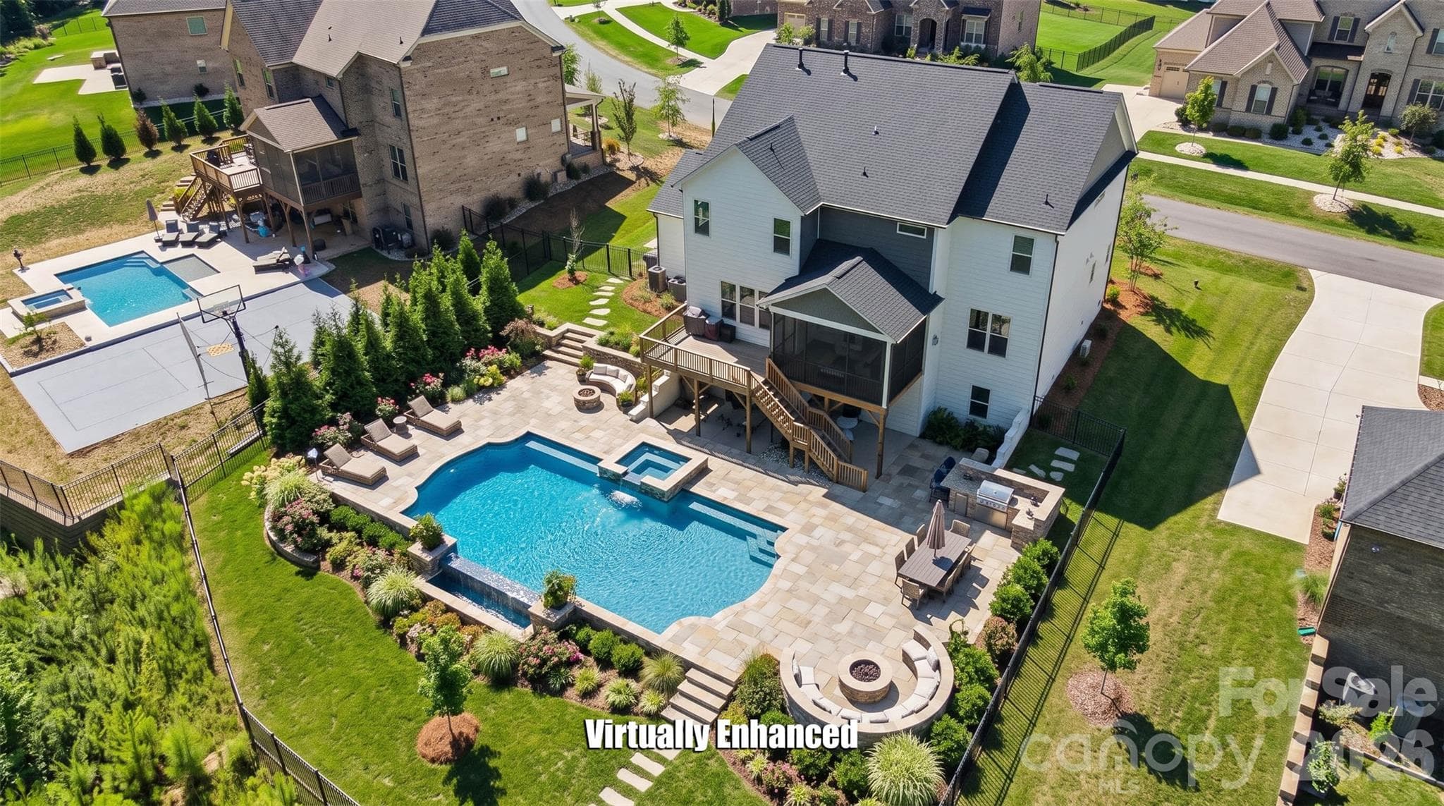 Neighbors are having fun at their pool. Why not create your oasis. Virtual Rendering! - 1216 Glade Arch Lane, Huntersville