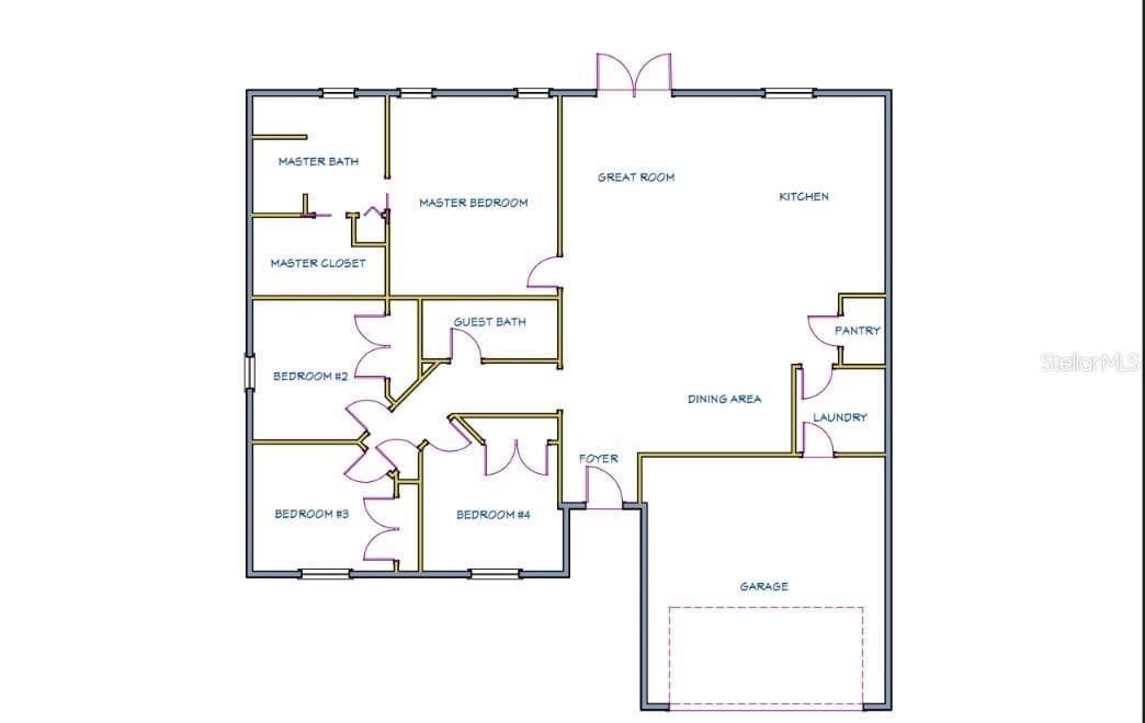 St Augustine 4/2/2 Floorplan - 21521 SW MARINE BLVD, DUNNELLON