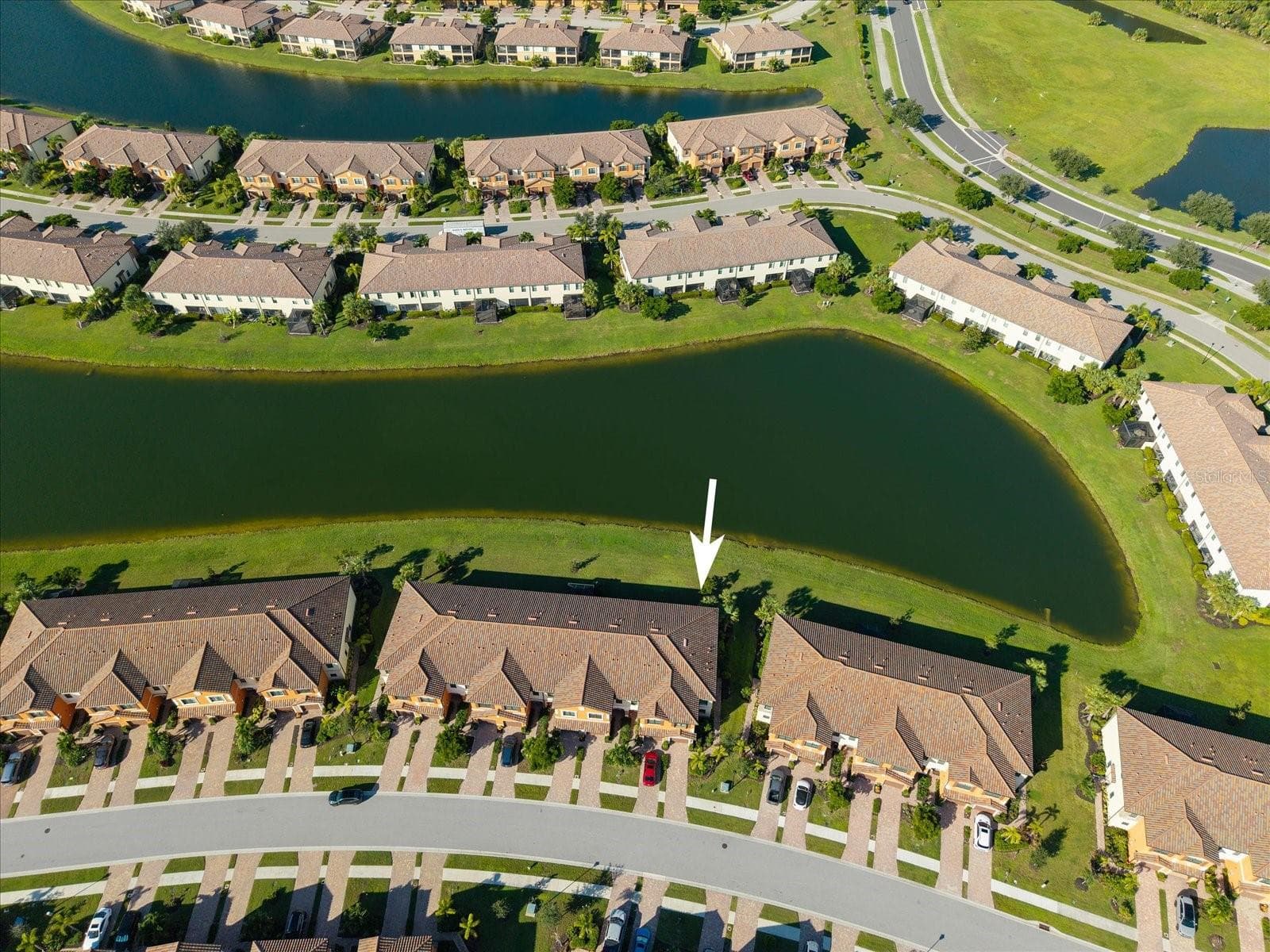 Aerial view of lake - 20429 LAGENTE CIR, VENICE