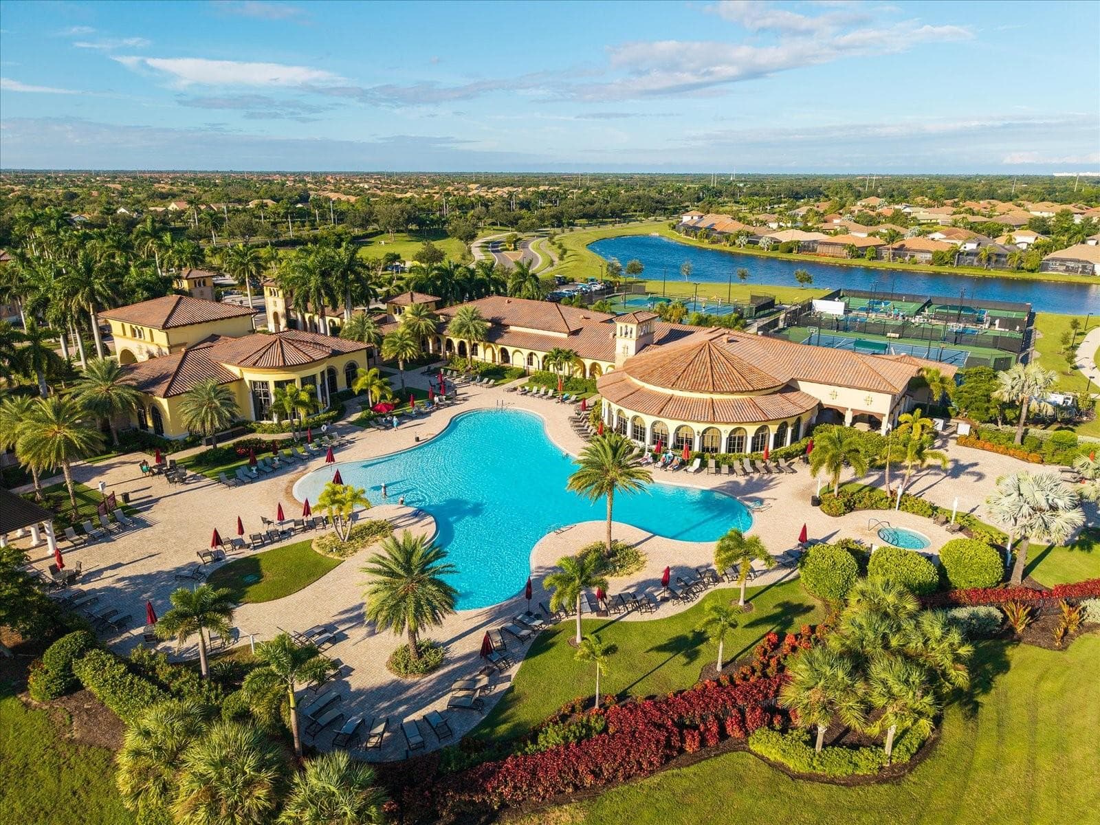 Aerial view of amenity center - 20429 LAGENTE CIR, VENICE