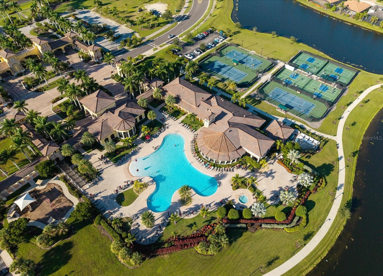 Aerial view of amenity center - 20429 LAGENTE CIR, VENICE