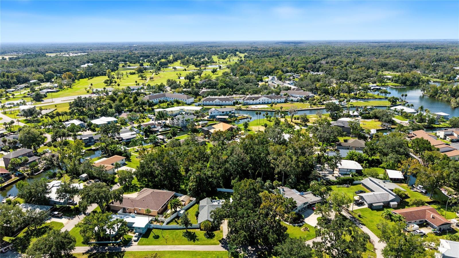Panoramic aerial view highlighting the broader Crystal River area and its distinctive natural surroundings. - 260 SE 16TH TER, CRYSTAL RIVER