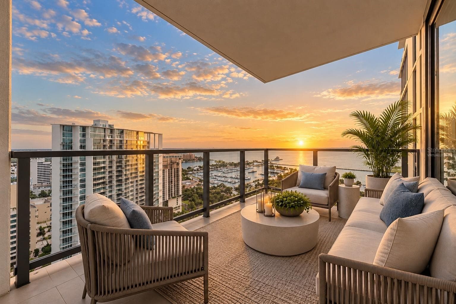 Sunrise Balcony *Virtually Staged* - 301 1ST ST S #3104, ST PETERSBURG