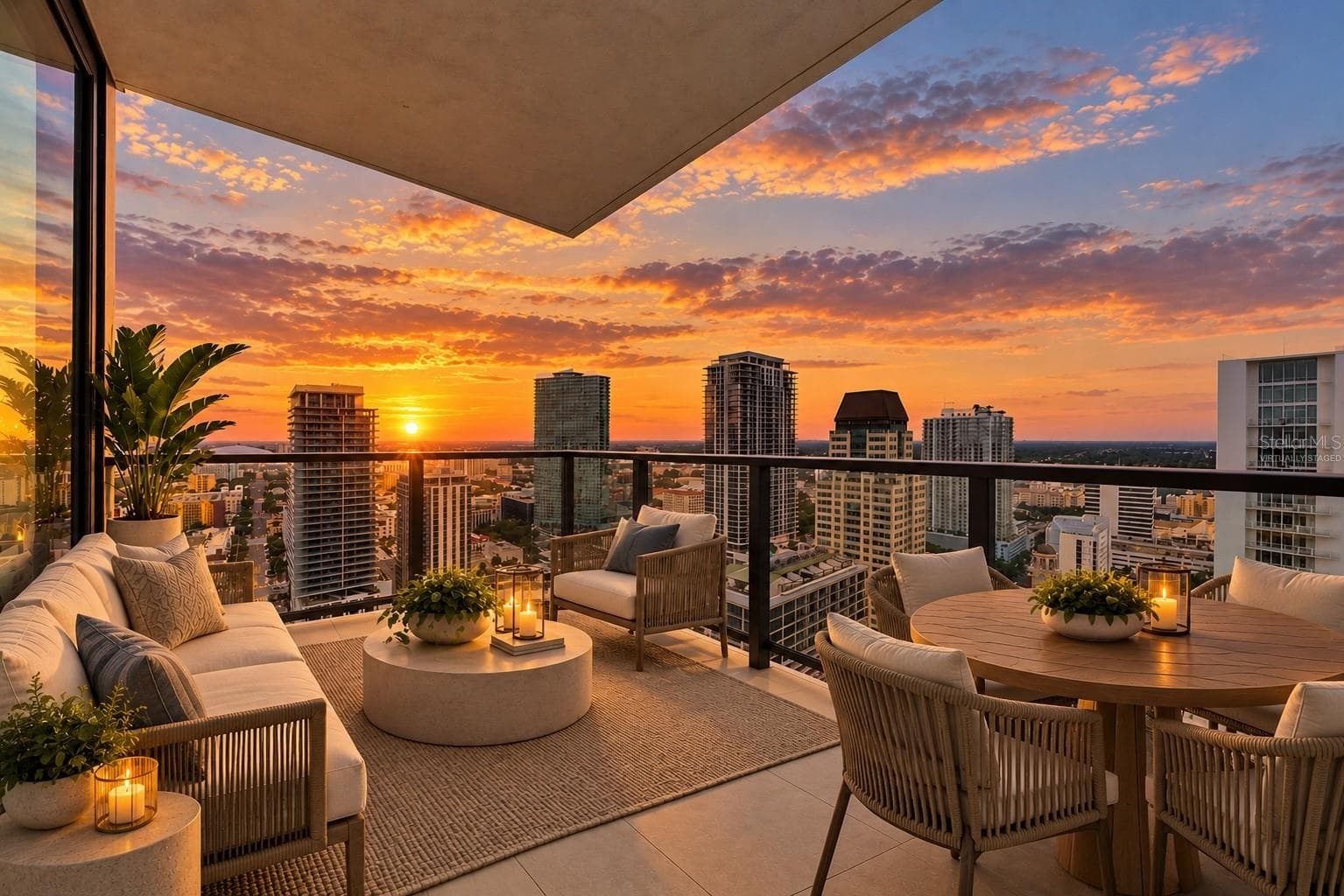 Sunset Balcony *Virtually Staged* - 301 1ST ST S #3104, ST PETERSBURG