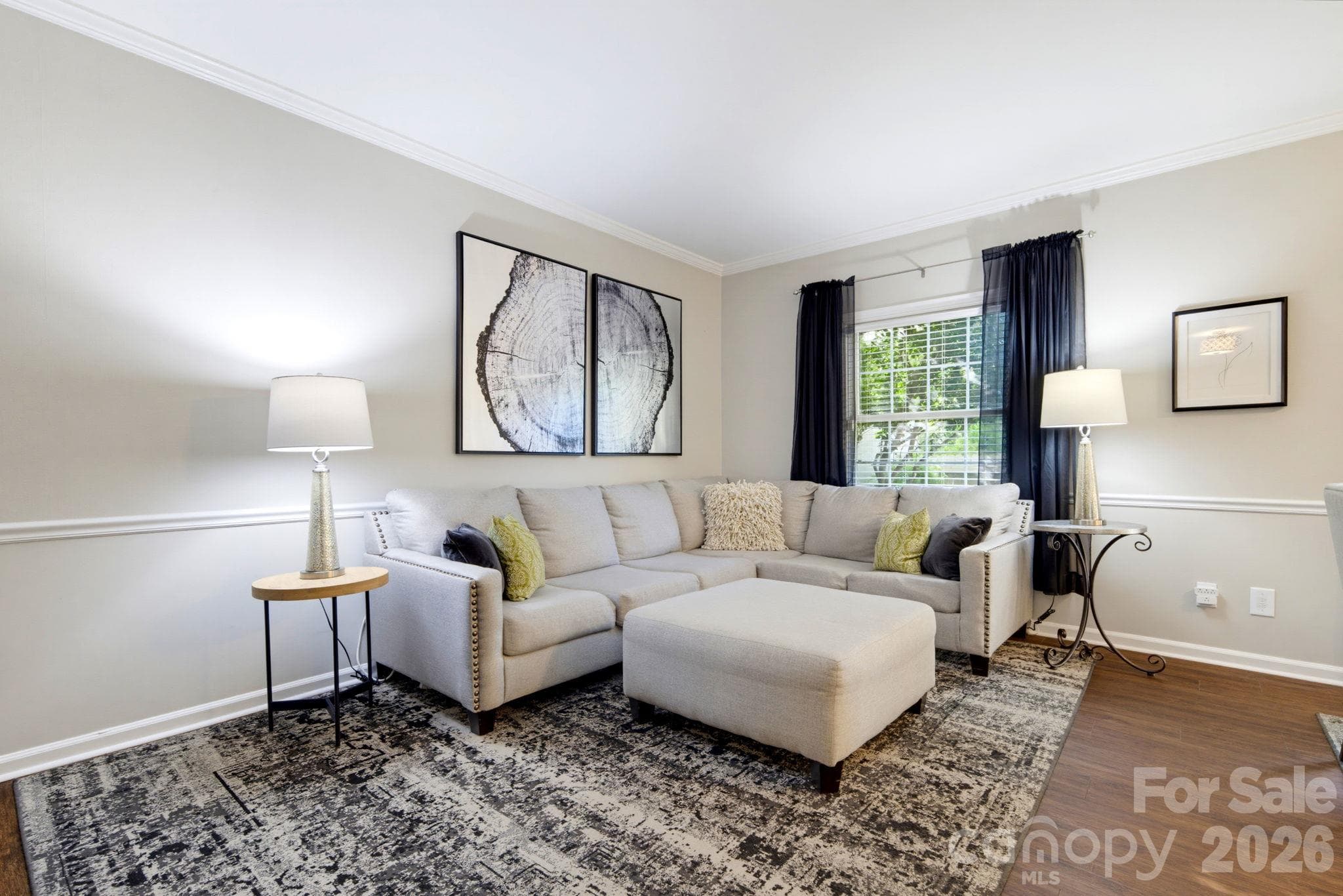 Comfortable living area and plenty of room for generous seating - 5901 Quail Hollow Road, Charlotte