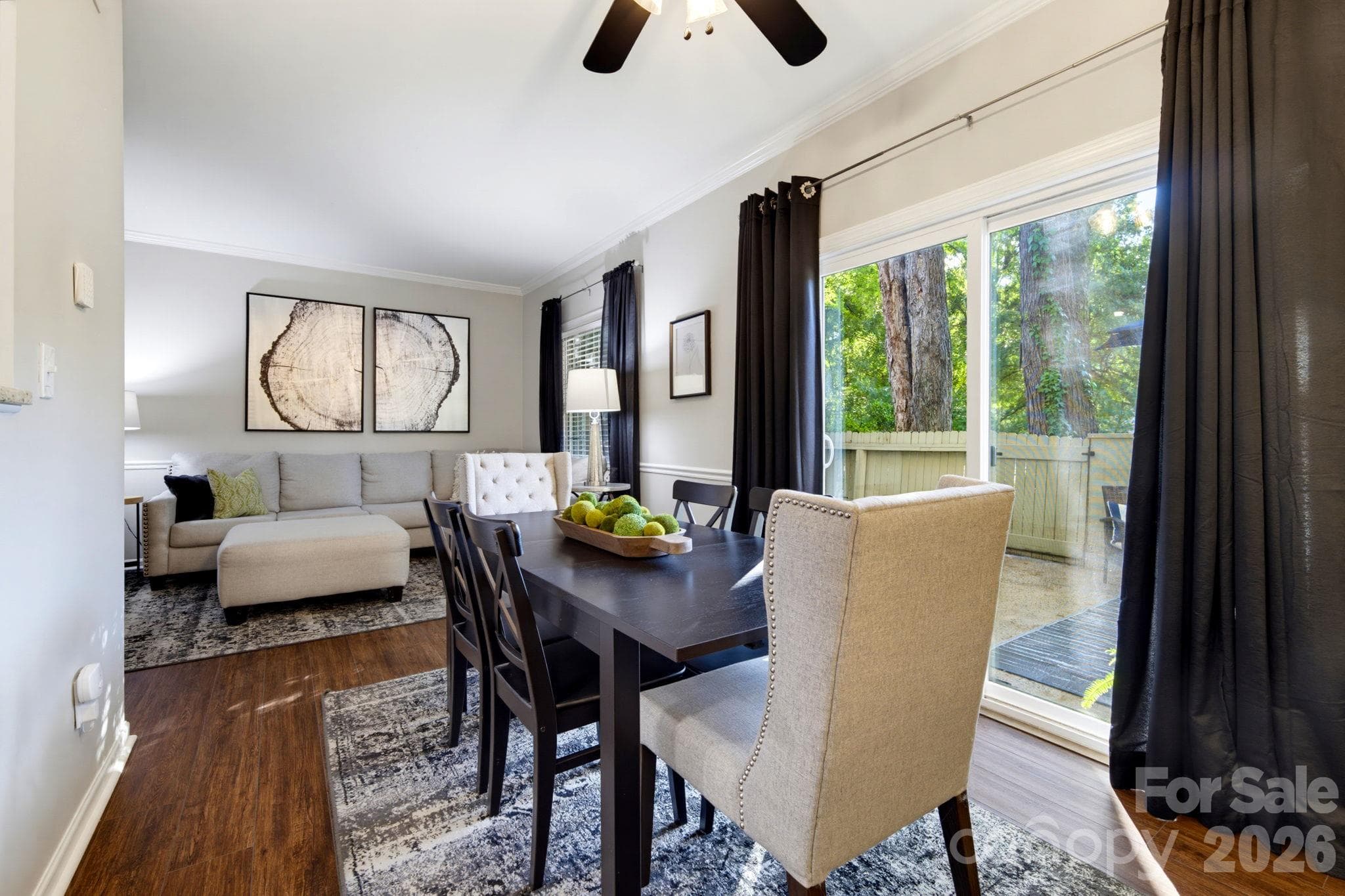 Enjoy the landscaped surroundings as you dine. - 5901 Quail Hollow Road, Charlotte