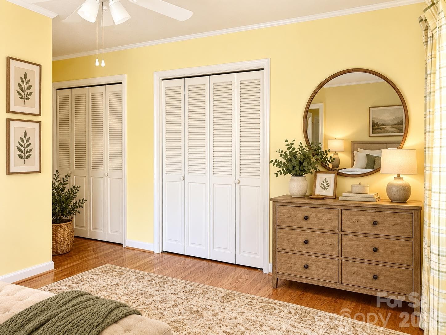 STAGED BY CHATGPT PRIMARY BEDROOM WITH DOUBLE CLOSETS - 620 Mcdowell Drive, Chester