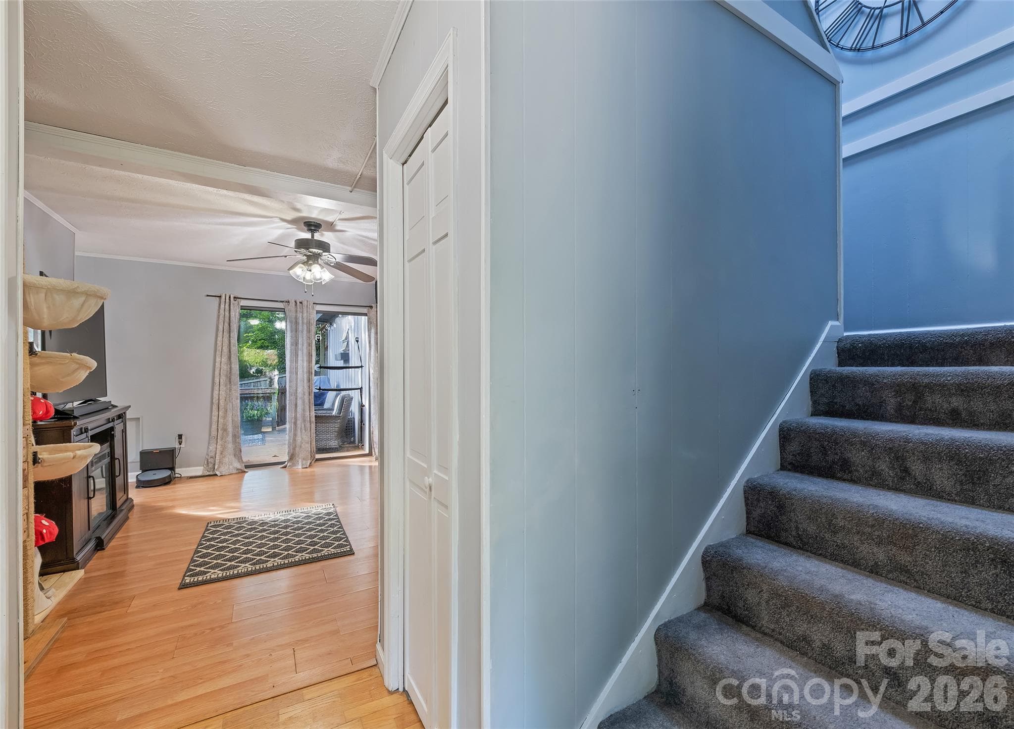 Upstairs, a skylight leads up the stairs for naturally lit area. - 177 Forest Drive, Clyde