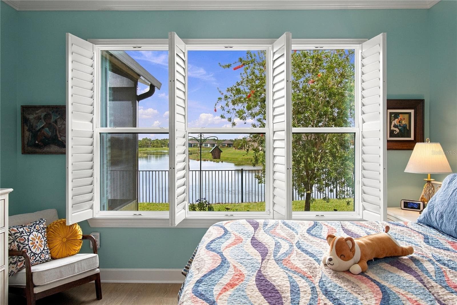 Pond view from Master Bedroom - 1120 VIA GALUPPI ST, POINCIANA