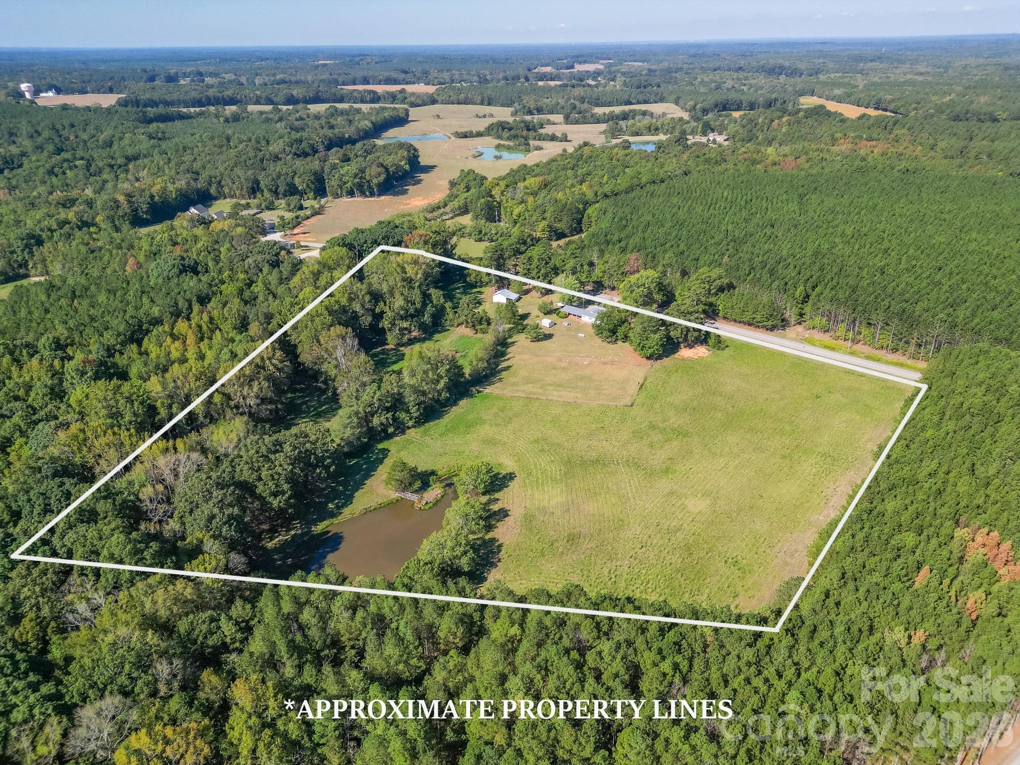 Well sits on 8.7 acre parcel with pond (04297011) - 7615 S Rocky River Road, Monroe