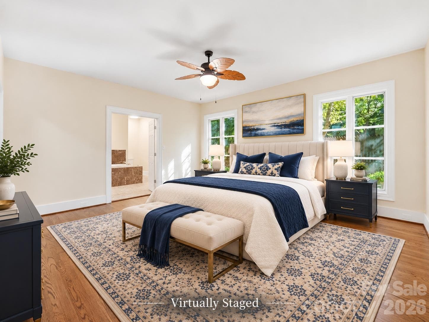 Primary/Master - on the main - virtually staged - 3501 Castellaine Drive, Charlotte