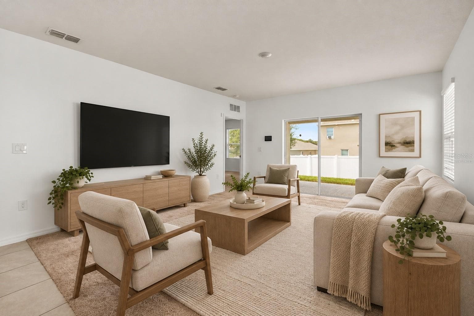 Virtually staged main living area from another angle. - 3658 CASPIAN ST, LEESBURG