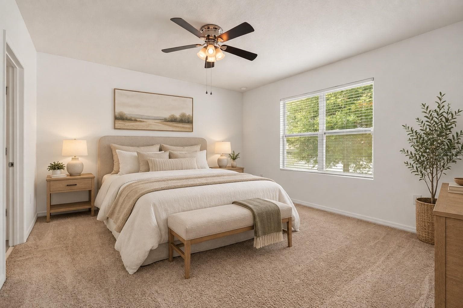 Virtually staged primary bedroom. - 3658 CASPIAN ST, LEESBURG