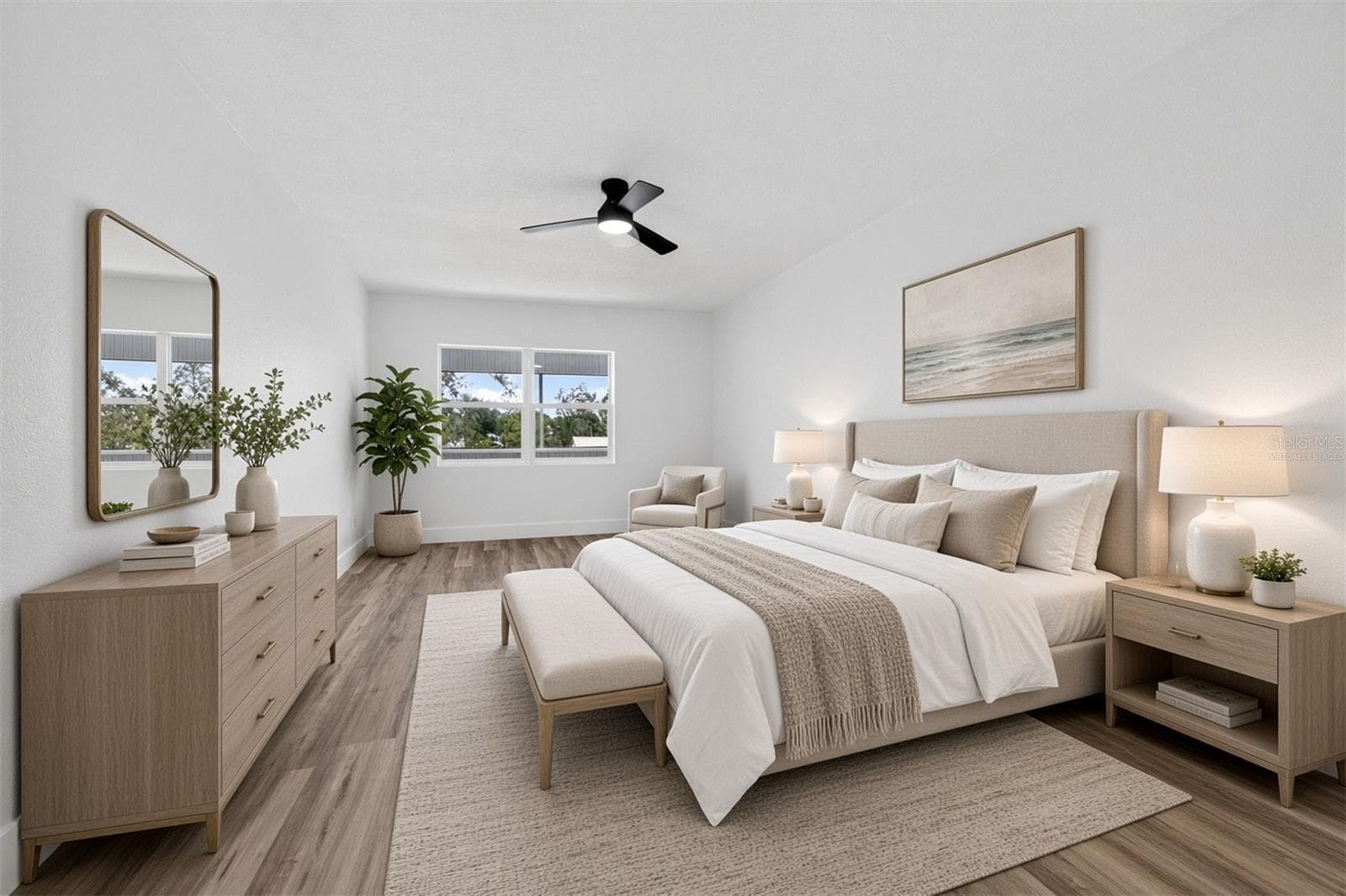 VIRTUALLY STAGED. Second Floor Bedroom 1 - 11317 SYLVAN GREEN LN, RIVERVIEW
