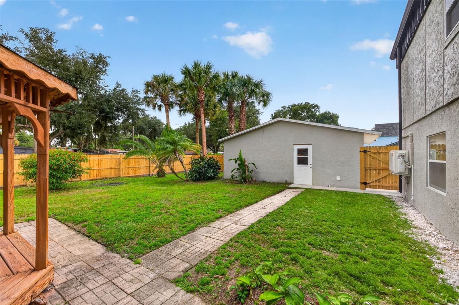 Backyard view of Detached Garage - 11317 SYLVAN GREEN LN, RIVERVIEW