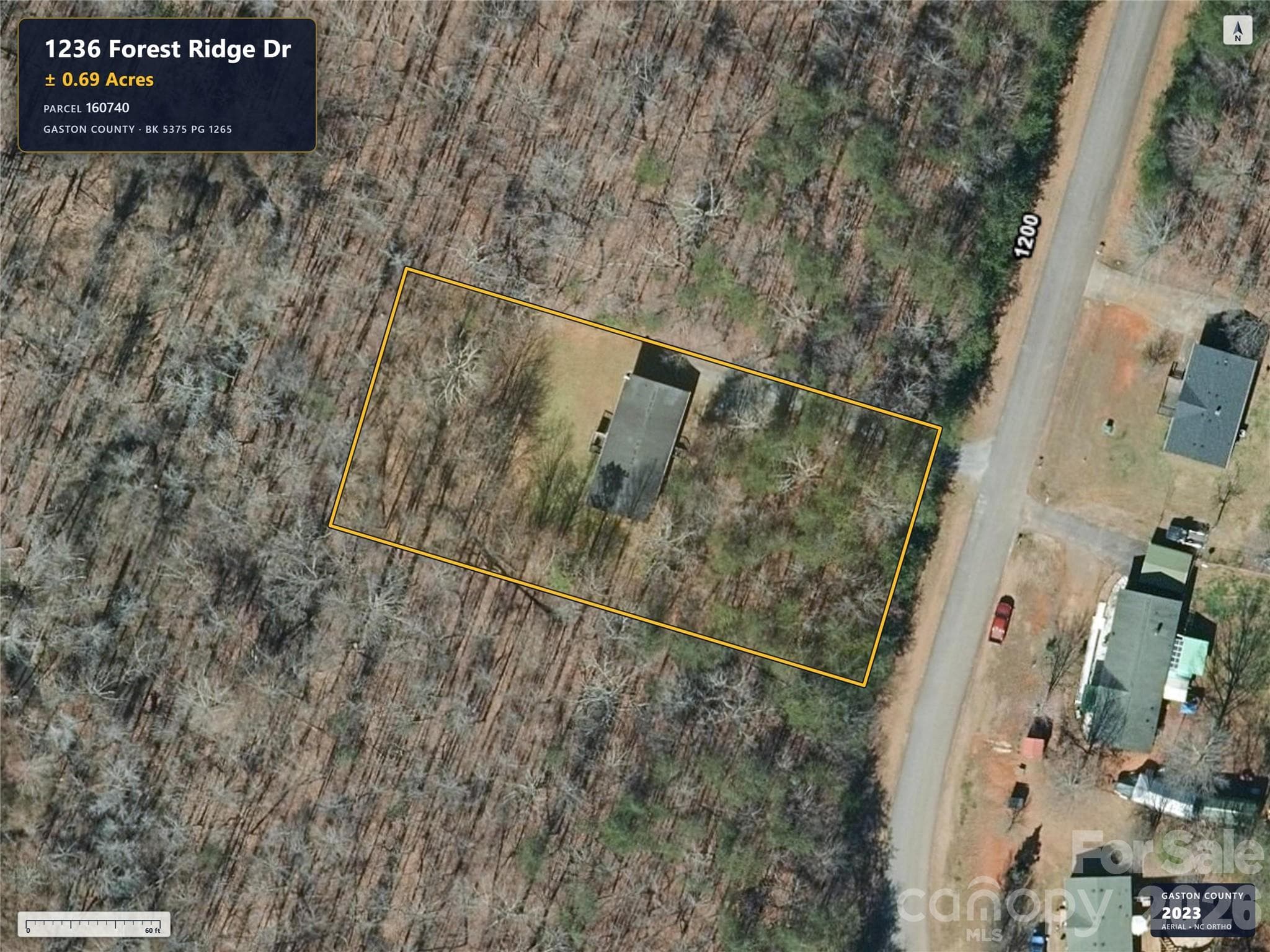 Aerial imagery predates removal of the previous home. - 1236 Forest Ridge Drive, Bessemer City