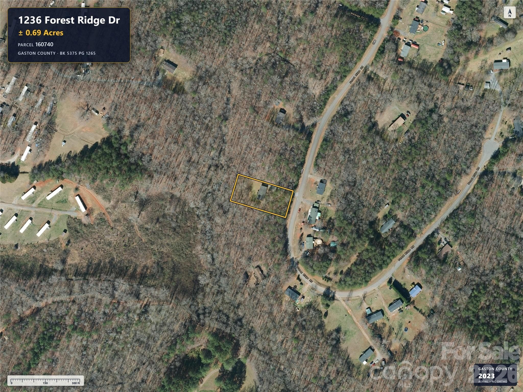 Aerial imagery predates removal of the previous home. - 1236 Forest Ridge Drive, Bessemer City