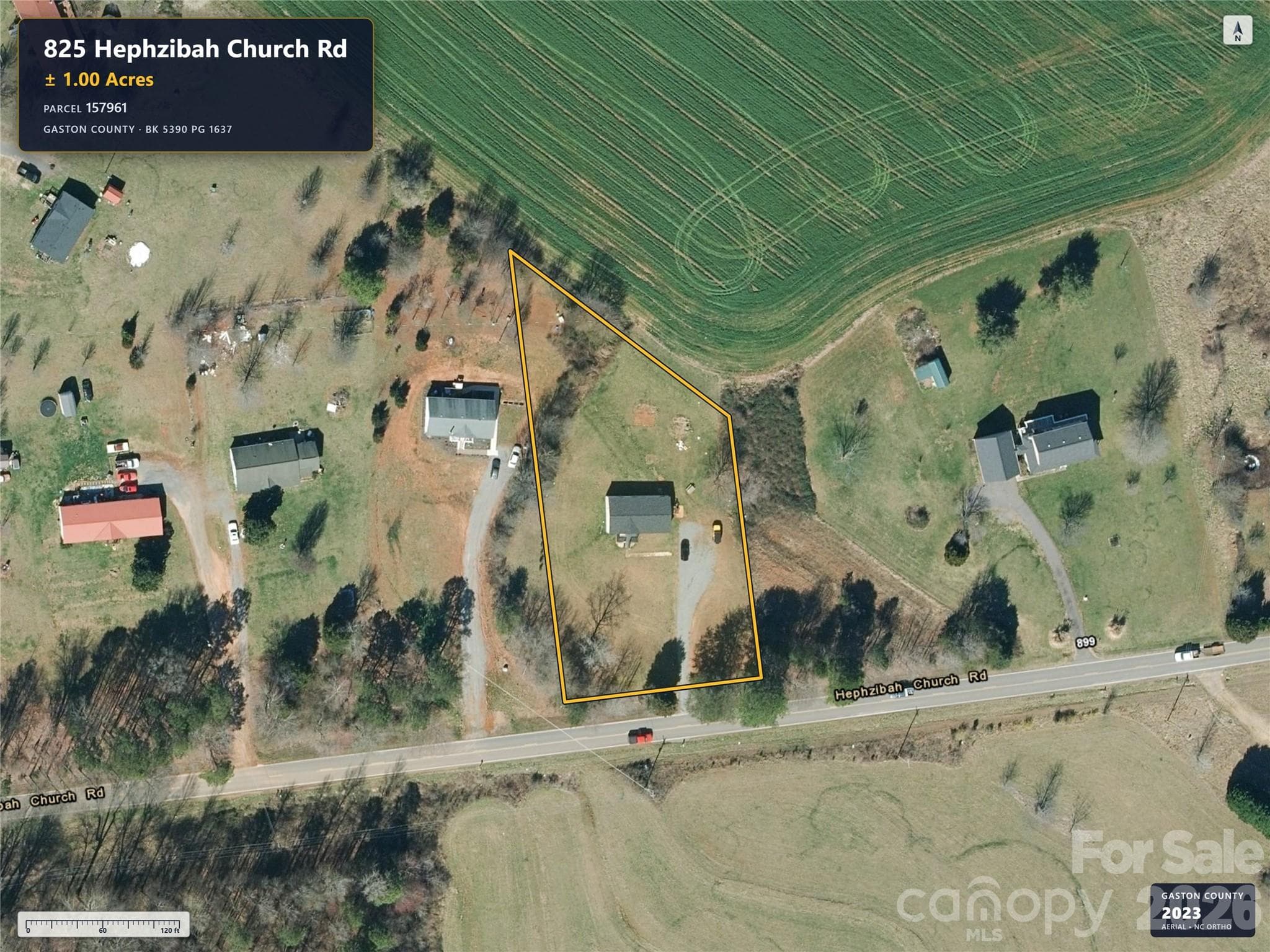 Aerial imagery predates removal of the previous home. - 825 Hephzibah Church Road, Crouse
