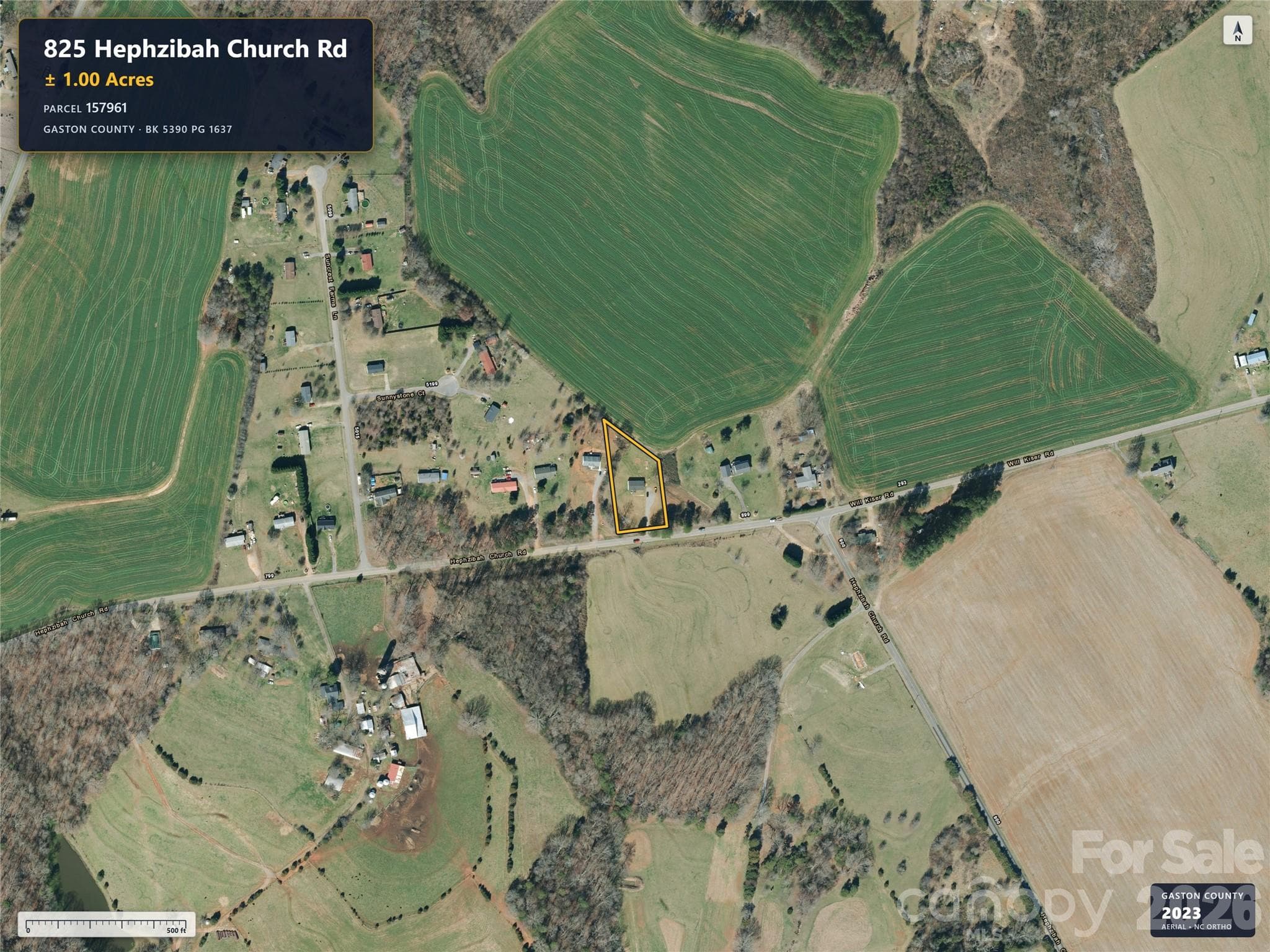 Aerial imagery predates removal of the previous home. - 825 Hephzibah Church Road, Crouse
