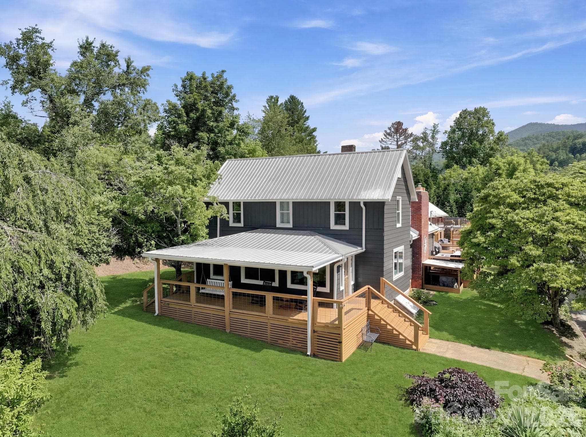 1890 farmhouse with mature landscaping including fruit trees, grapes and perennials - 2252 Riceville Road, Asheville