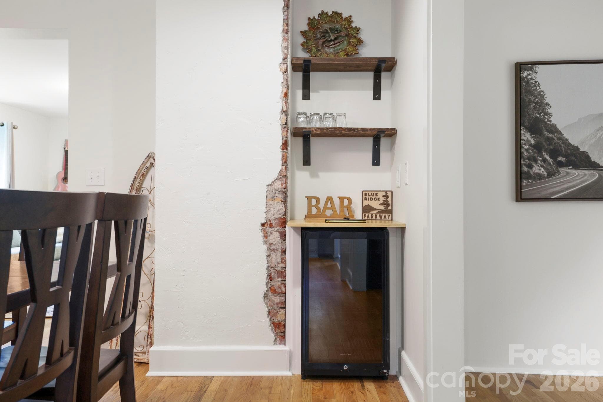 Handy beverage fridge in dining area - 2252 Riceville Road, Asheville