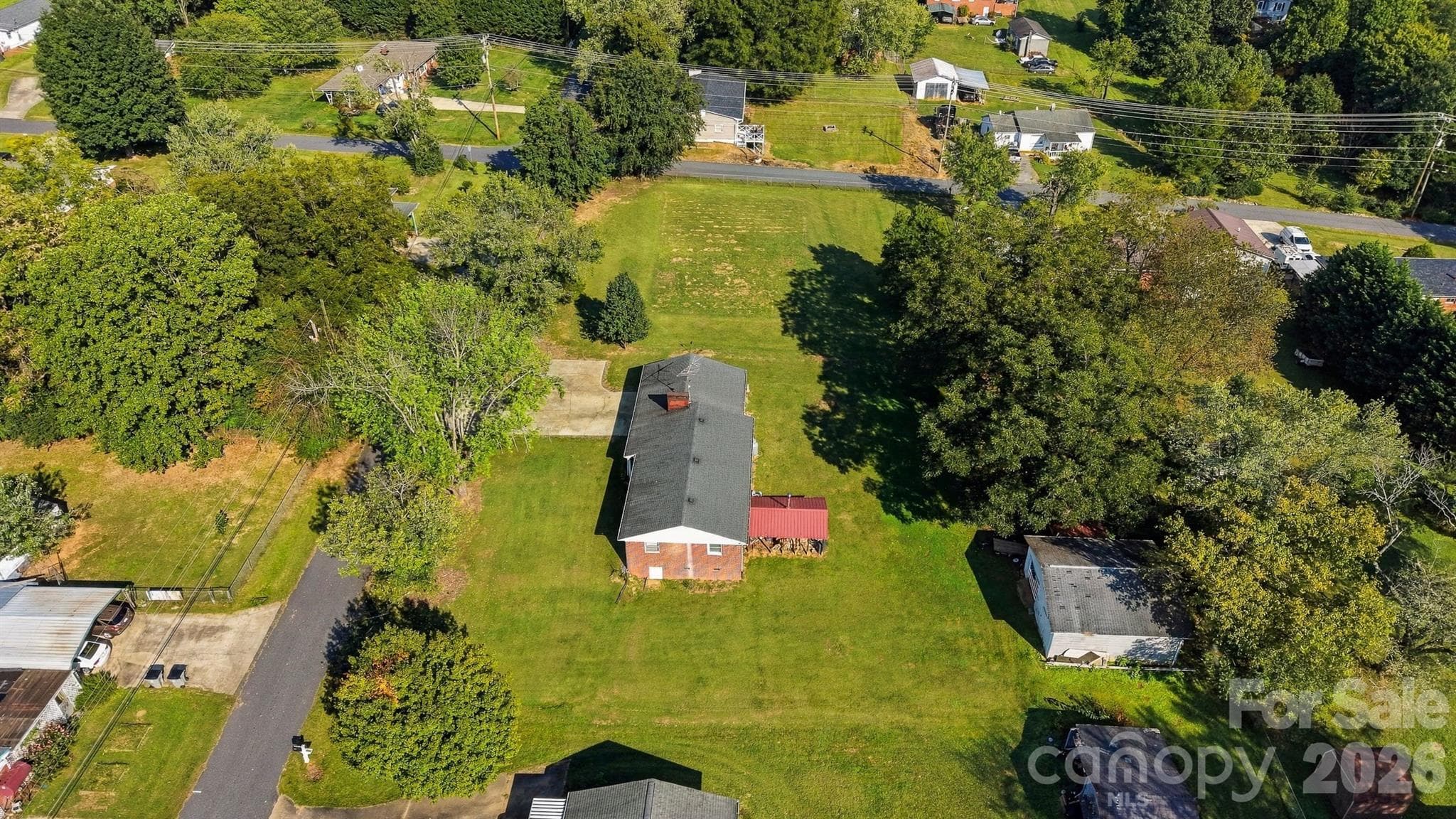 view of home parcel and extra lot above the home - 605 Lincoln Lane SW, Lenoir