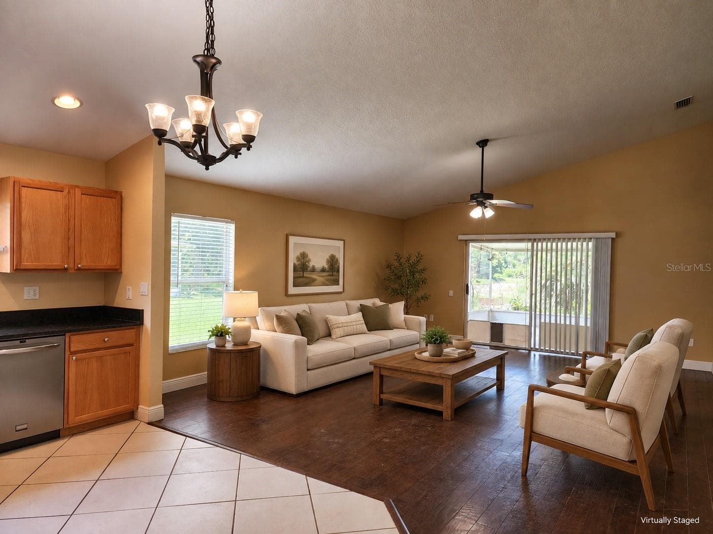Staged Living Room - 30702 IVERSON DR, WESLEY CHAPEL