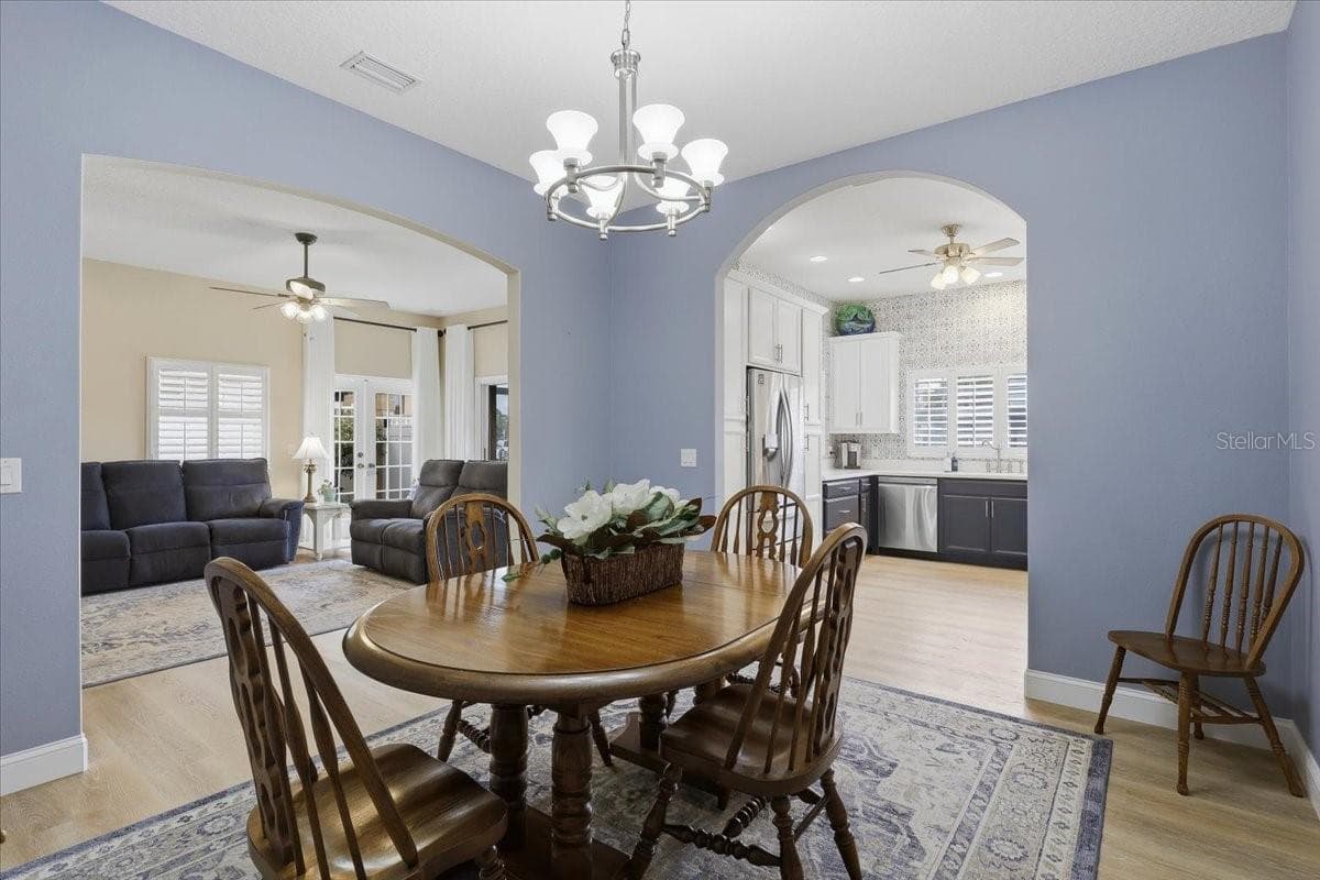 Formal dining room opens to family room - 2 MARINA POINT PL, PALM COAST
