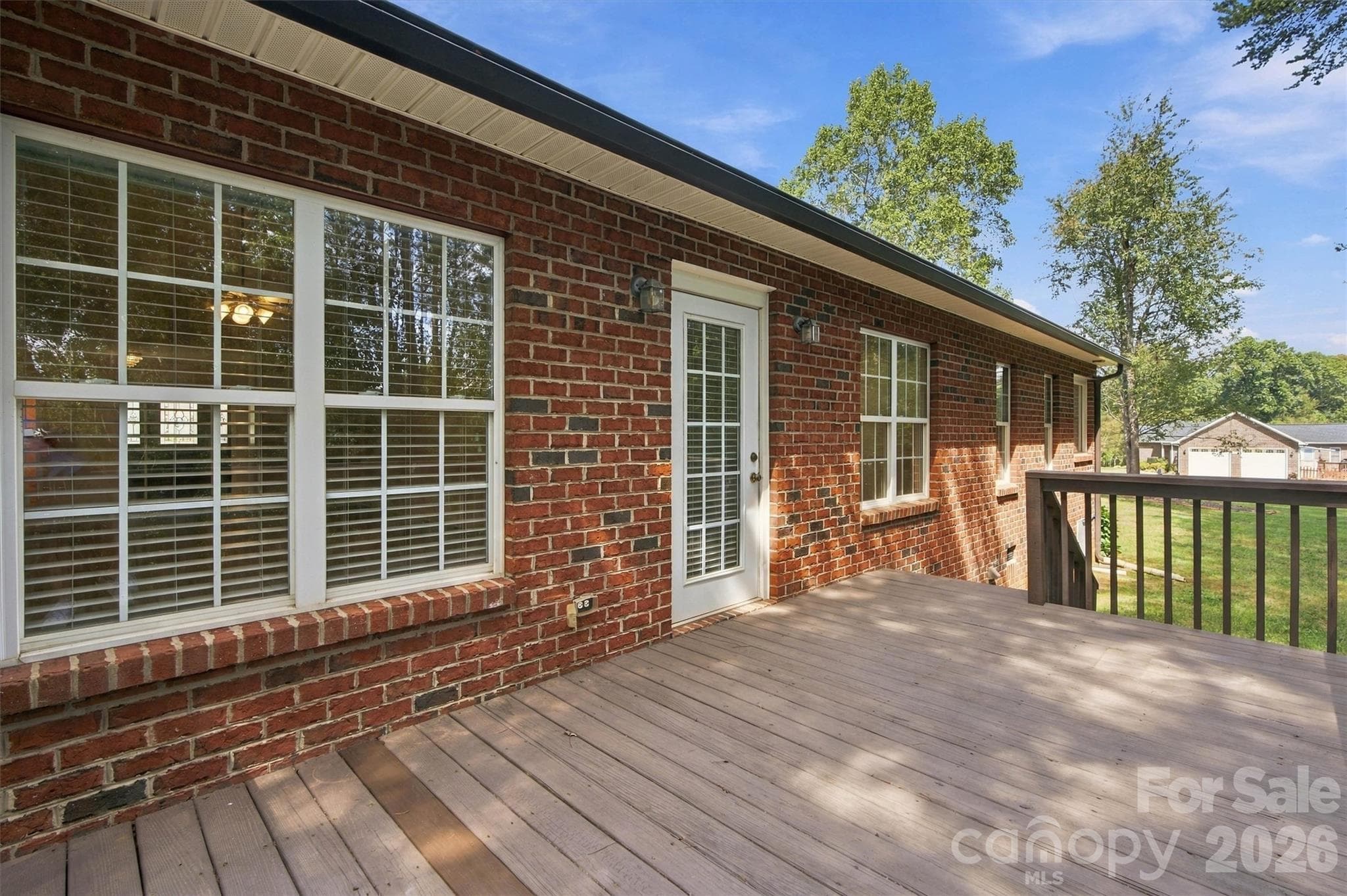 Back Deck/Rear Entry View - 3656 Woodgreen Drive, Lincolnton