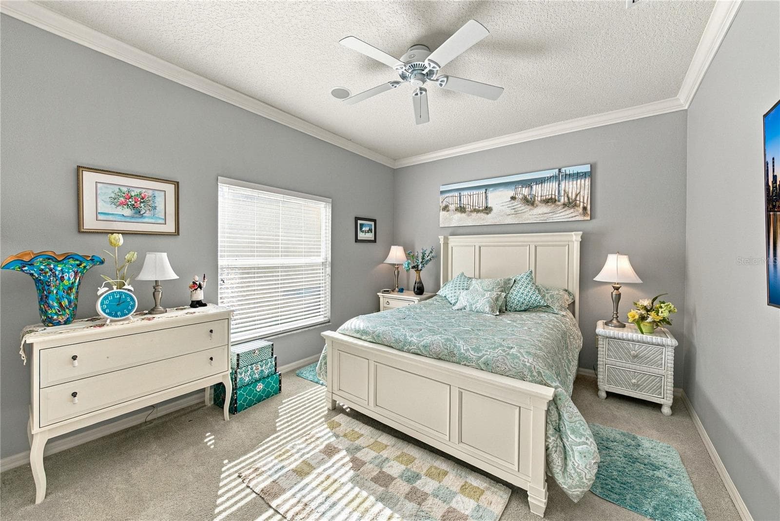 The second bedroom is in the east wing and features quality carpeting, ceiling fan, and large reach in closet. - 4232 DORNOCH DR, LAKE WALES