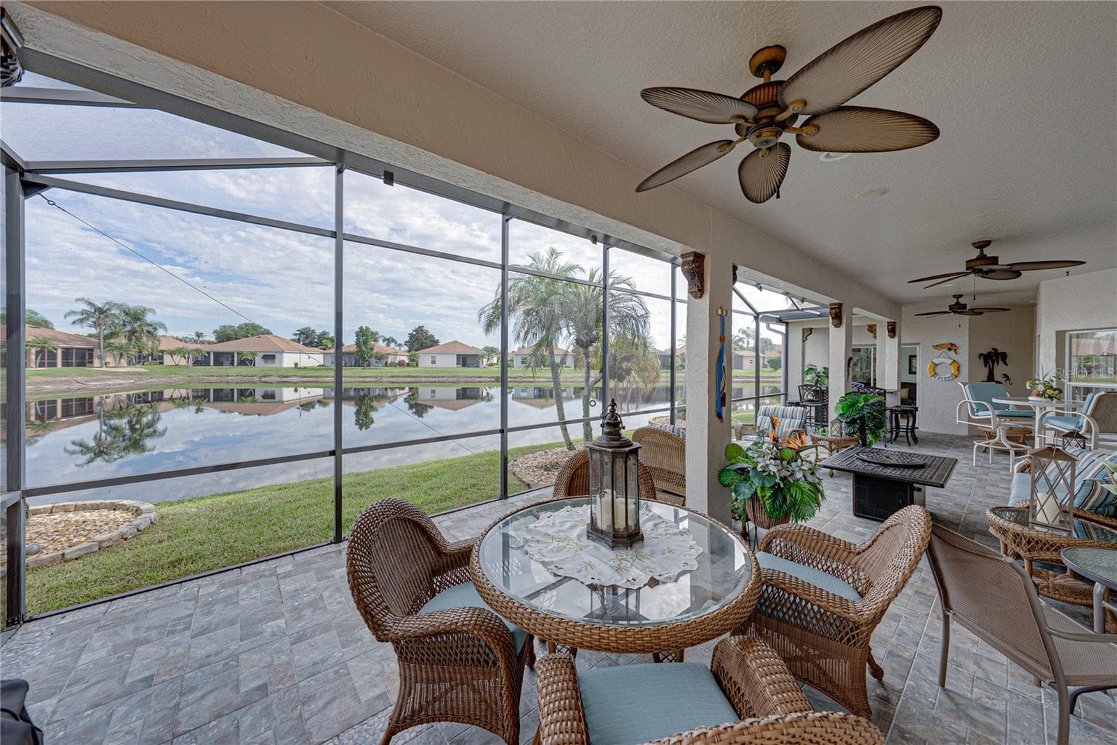 The lanai is a great place to enjoy the view while relaxing. - 4232 DORNOCH DR, LAKE WALES