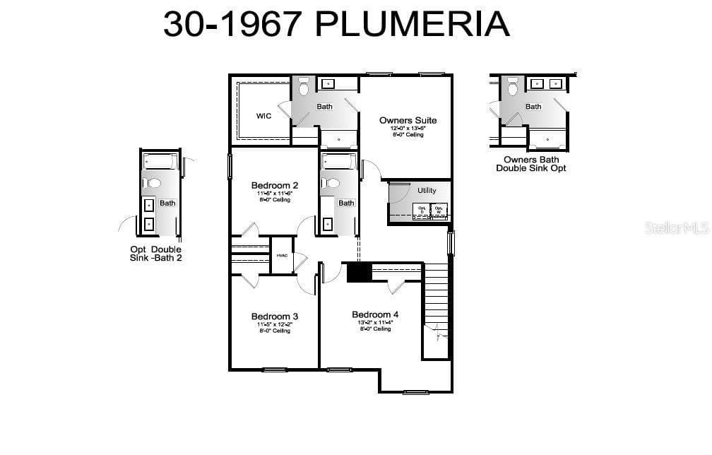 Plumeria Floor Plan Second Floor - 11410 LAKE LOUISA TER, SARASOTA
