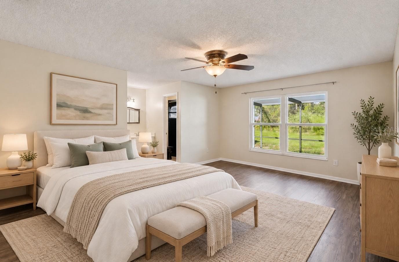 Primary Bedroom - Virtually Staged - 2846 LAFOY CT, DELTONA
